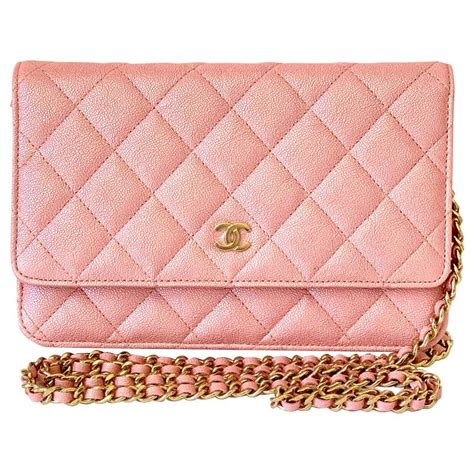 chanel wallet on chain iridescent pink|chanel wallet on chain trendy.